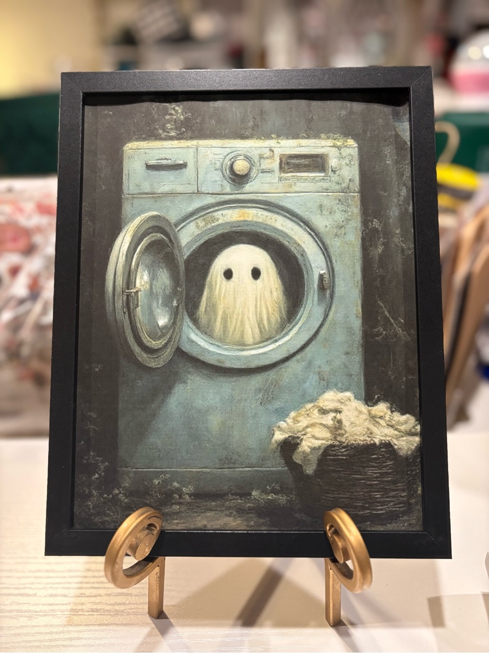 Blue Ghost Laundry Framed 8x10 Wall Art - Decorative Home Print